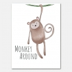 Lámina decorativa infantil Mono - Monkey Around