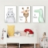 Lámina decorativa infantil con animales y frases motivadoras