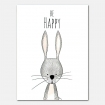 Lámina decorativa infantil Conejo - Be Happy