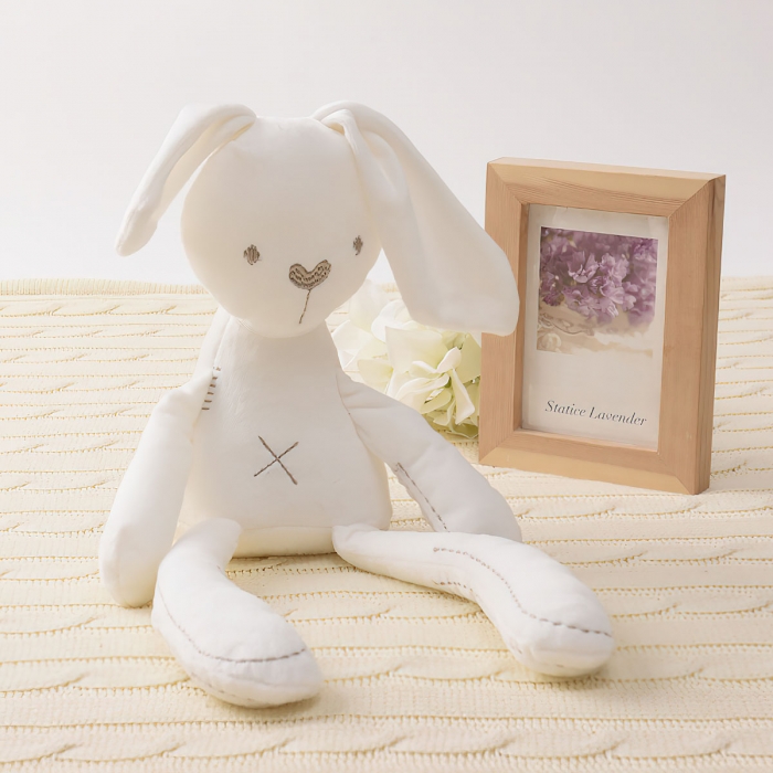 Conejo de peluche suave bordado para dormir