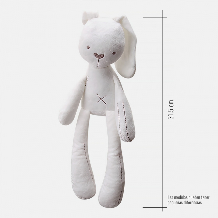 Conejo de peluche suave bordado