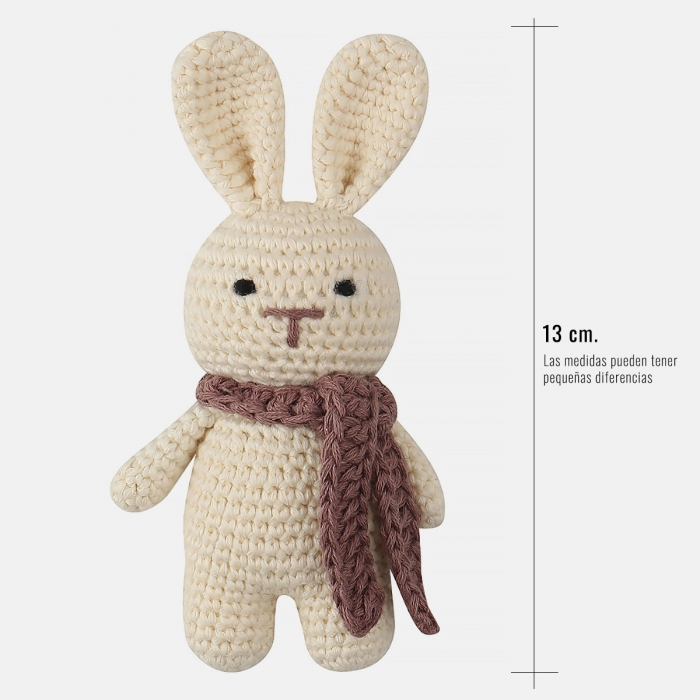 Sonajero de ganchillo conejo