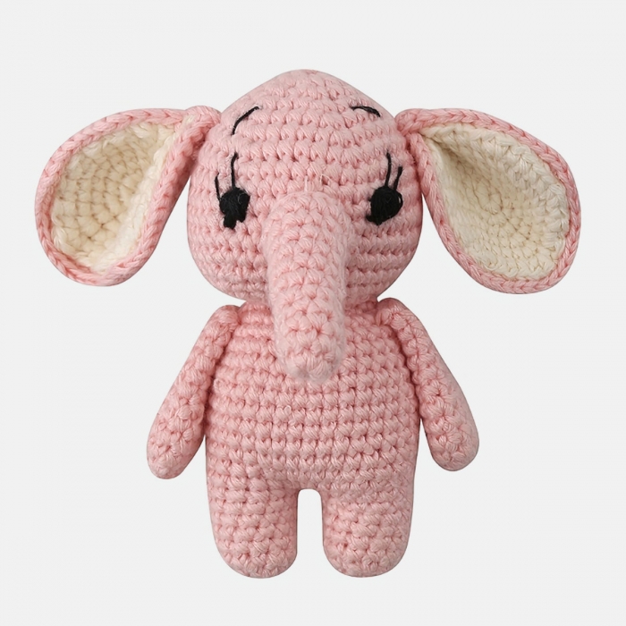 Sonajero de ganchillo elefante