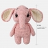 Sonajero de ganchillo elefante