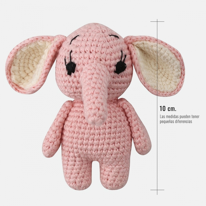 Sonajero de ganchillo elefante
