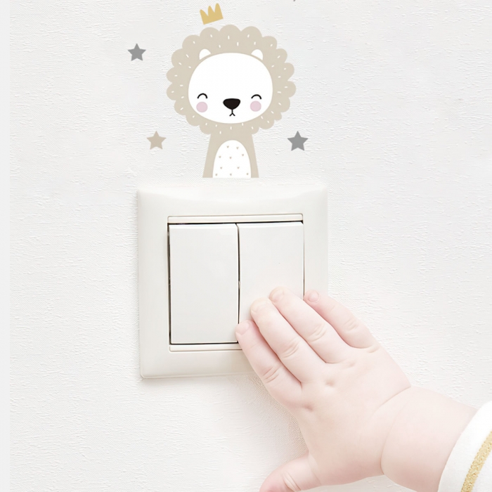 stickers decoracion interruptores con dibujos de animales