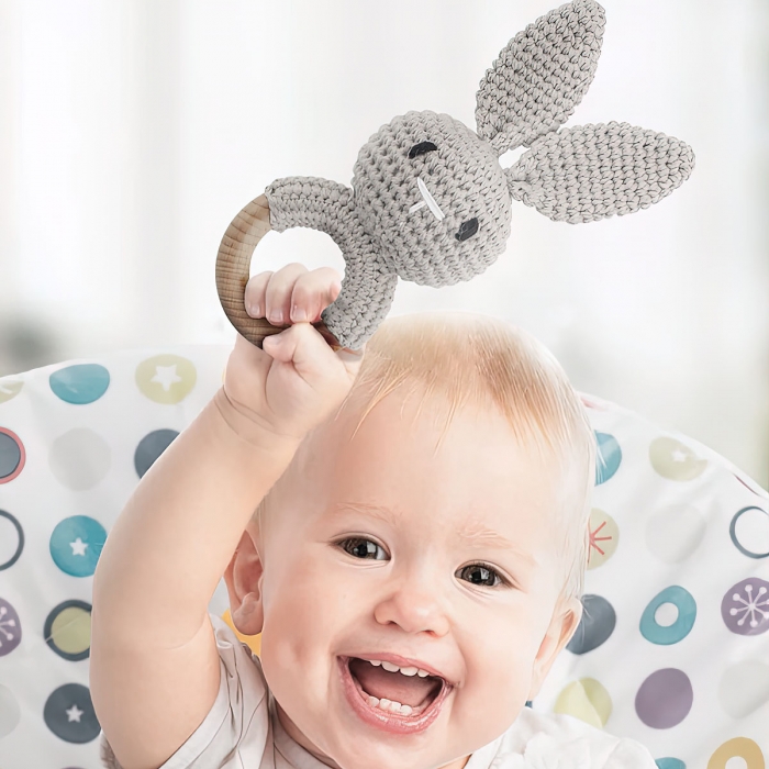 sonajero ganchillo conejo