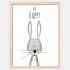 Lámina decorativa infantil Conejo - Be Happy