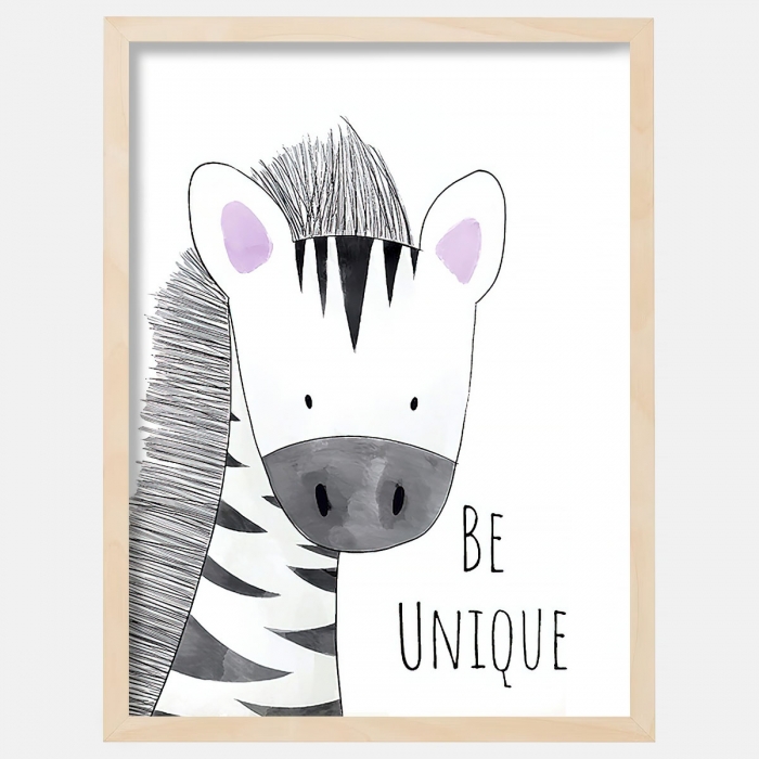 Lámina decorativa infantil Cebra - Be Unique