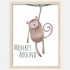 Lámina decorativa infantil Mono - Monkey Around