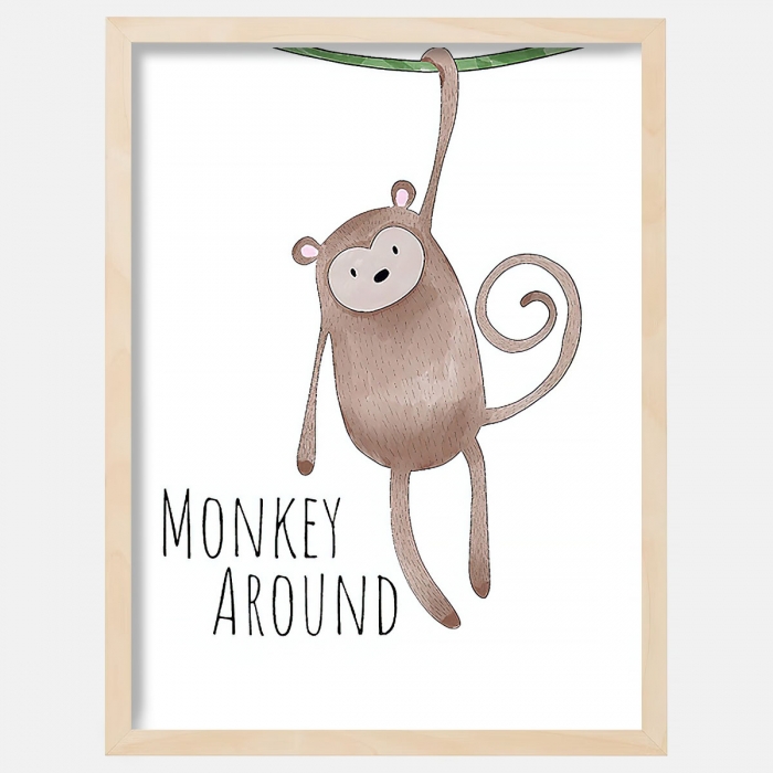 Lámina decorativa infantil Mono - Monkey Around