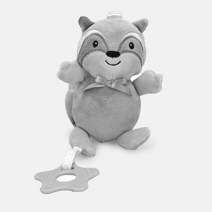 Sonajero colgante mapache de felpa