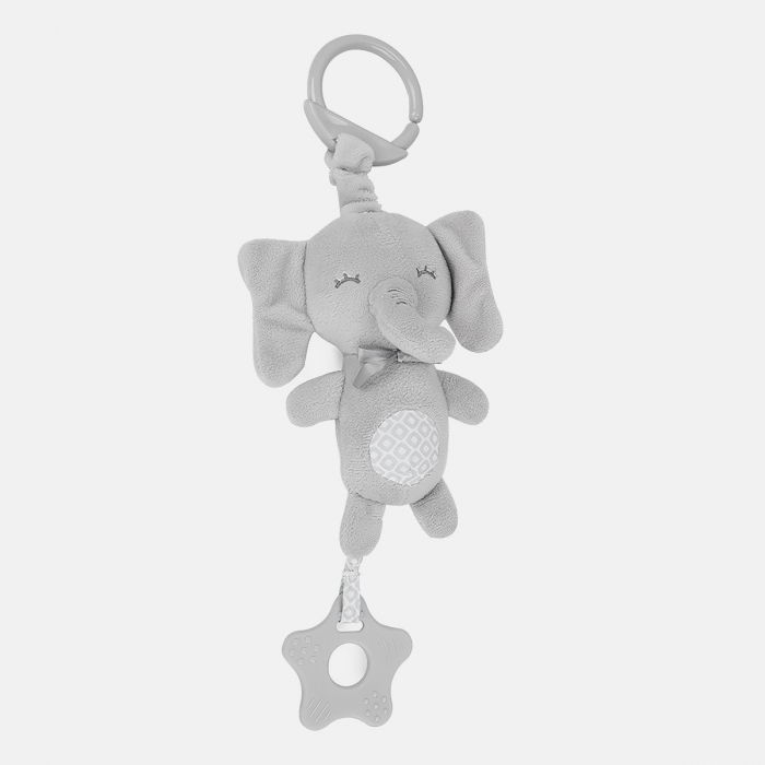 Sonajero colgante elefante de felpa