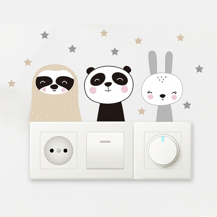 Sticker animales interruptores del bosque