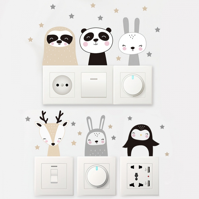 Sticker animales interruptores del bosque