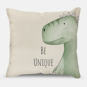 funda cojin dibujo dinosaurio frase be unique