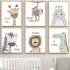 Lámina decorativa infantil con animales y frases motivadoras para enmarcar